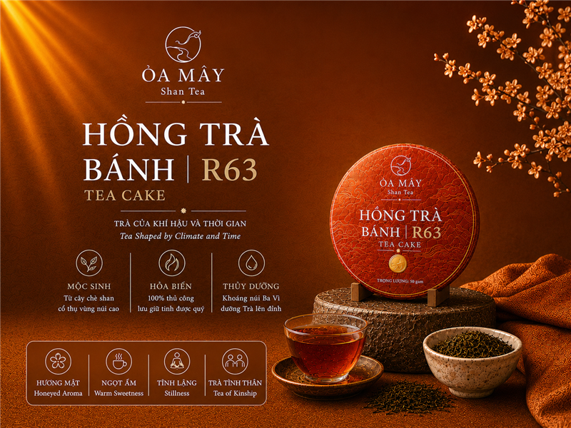 HỒNG TRÀ BÁNH - R63 Shan Tea